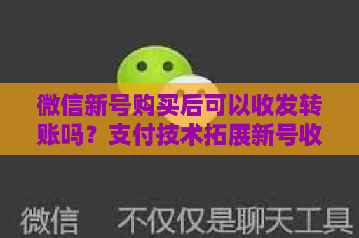 微信新号购买后可以收发转账吗？支付技术拓展新号收款支付方式